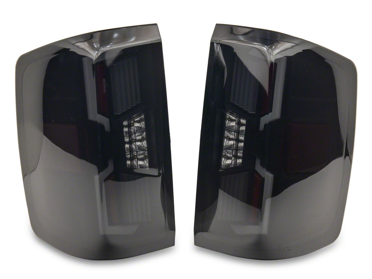 Silverado 1500 Renegade Series V2 Sequential Led Tail Lights Black Housing Smoked Lens 14 18