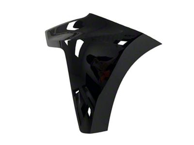 Replacement Aftermarket Front Bumper End Cap Extension; Driver Side; Black (19-21 Silverado 1500; 2022 Silverado 1500 LTD)