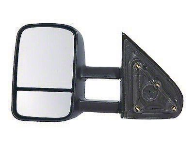 Replacement Towing Mirror; Driver Side; Textured Black (14-18 Silverado 1500)