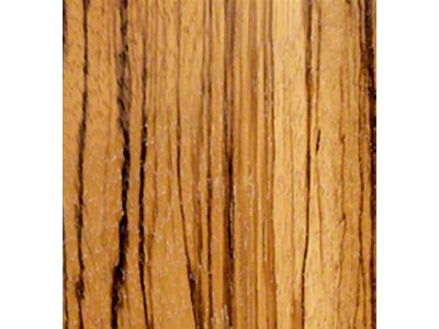 RETROLINER Real Wood Bed Liner; Zebra Wood; HydroShine Finish; Mild Steel Punched Bed Strips (19-24 Silverado 1500 w/ 6.50-Foot Standard Box)