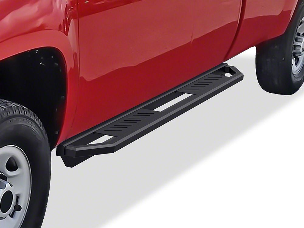 Silverado 1500 Rocker Armor Side Step Bars; Matte Black (99-06 ...