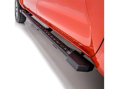 Rocker Step Running Boards; Textured Black (07-18 Silverado 1500 Extended/Double Cab)