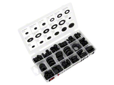 Rubber Grommet Assortment; 125-Piece Set