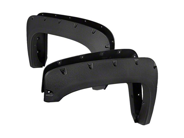 Rugged Fender Flares; Textured Black (07-13 Silverado 1500 w/ 6.50-Foot Standard & 8-Foot Long Box)