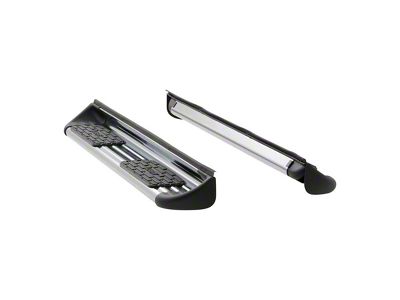 Stainless Side Entry Running Boards without Mounting Brackets; Polished (07-13 Silverado 1500 Extended Cab)