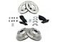 Semi-Metallic 6-Lug Brake Rotor and Pad Kit; Front and Rear (07-13 Silverado 1500)