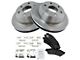 Semi-Metallic 6-Lug Brake Rotor and Pad Kit; Rear (03-06 Silverado 1500 w/ Single Piston Rear Calipers)