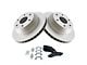 Semi-Metallic 6-Lug Brake Rotor and Pad Kit; Rear (02-06 Silverado 1500 w/ 13-Inch Rotors & Quadrasteer)