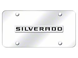 Silverado License Plate; Chrome on Chrome (Universal; Some Adaptation May Be Required)