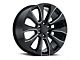 Silverado Split Replica Gloss Black Ball Milled 6-Lug Wheel; 22x9; 28mm Offset (19-25 Silverado 1500)