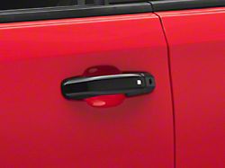 Chrome Delete Smart Key Door Handle Covers; Gloss Black (19-24 Silverado 1500)