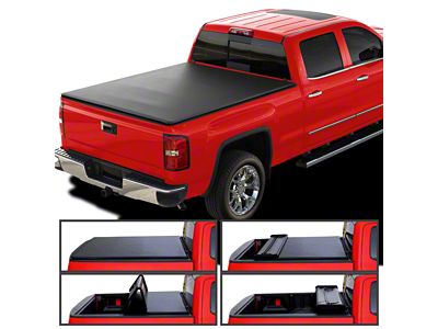 Soft Quad-Fold Tonneau Cover (14-18 Silverado 1500 w/ 6.50-Foot Standard Box)