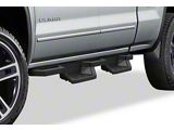 Square Tube Drop Style Nerf Side Step Bars; Matte Black (07-18 Silverado 1500 Extended/Double Cab)