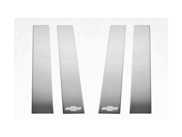 Putco Stainless Steel Pillar Posts with Bowtie Logo (19-24 Silverado 1500 Double Cab, Crew Cab)