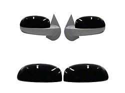 Standard Mirror Covers; Gloss Black (07-13 Silverado 1500)