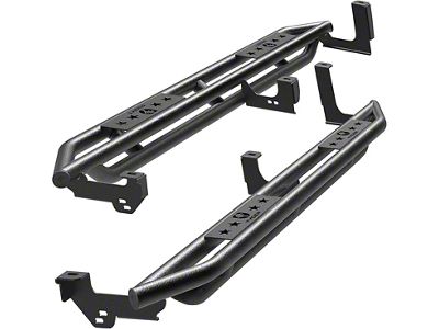 Star Armor Side Step Bars; Textured Black (99-06 Silverado 1500 Extended Cab)