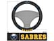 Steering Wheel Cover with Buffalo Sabres Logo; Black (Universal; Some Adaptation May Be Required)