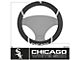 Steering Wheel Cover with Chicago White Sox Logo; Black (Universal; Some Adaptation May Be Required)