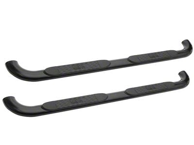 Platinum 4-Inch Oval Side Step Bars; Black (14-18 Silverado 1500 Double Cab)