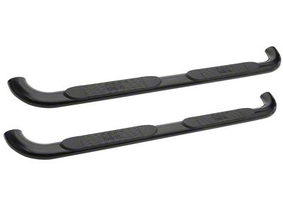 Platinum 4-Inch Oval Side Step Bars; Black (14-18 Silverado 1500 Crew Cab)