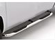 3-Inch Round Bent Nerf Side Step Bars; Polished Stainless (99-13 Silverado 1500 Extended Cab)