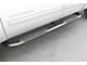 4-Inch Oval Bent Nerf Side Step Bars; Polished Stainless (19-25 Silverado 1500 Double Cab)