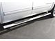 4-Inch Oval Straight Nerf Side Step Bars; Polished Stainless (19-25 Silverado 1500 Double Cab)