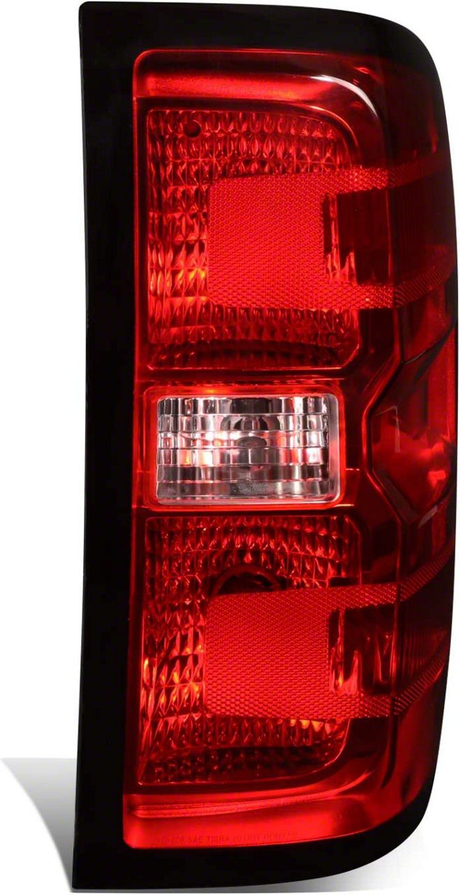 Silverado Tail Light Chrome Housing Red Lens Passenger Side