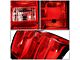 Tail Light; Chrome Housing; Red Lens; Driver Side (14-18 Silverado 1500 w/ Factory Halogen Tail Lights)