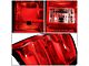 Tail Light; Chrome Housing; Red Lens; Passenger Side (14-18 Silverado 1500 w/ Factory Halogen Tail Lights)