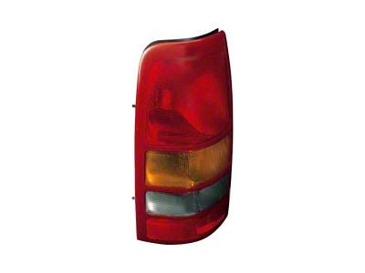 Replacement Tail Light; Chrome Housing; Red/Clear/Amber Lens; Driver Side (99-02 Silverado 1500 Fleetside)