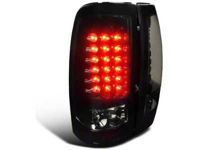 LED Tail Lights; Gloss Black Housing; Smoked Lens (03-06 Silverado 1500 Fleetside)