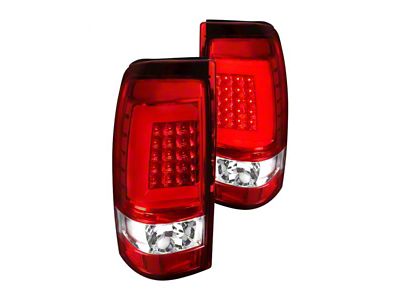 G2 LED Tail Lights; Chrome Housing; Red/Clear Lens (03-06 Silverado 1500 Fleetside)