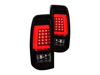 G2 LED Tail Lights; Gloss Black Housing; Smoked Lens (99-02 Silverado 1500 Fleetside)