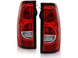 Tail Lights; Chrome Housing; Clear Lens (03-06 Silverado 1500)