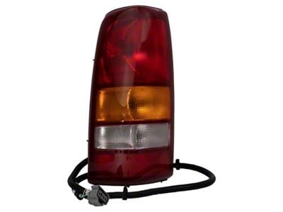 Tail Lights; Chrome Housing; Red/Clear/Amber Lens (99-02 Silverado 1500 Fleetside)