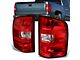 Tail Lights; Chrome Housing; Red Clear Lens (07-13 Silverado 1500)