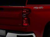 Tail Lights; Chrome Housing; Red Lens (19-23 Silverado 1500 w/ Factory Halogen Tail Lights)