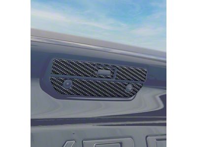 Tailgate Handle Accent Trim; Forged Carbon Fiber (19-24 Silverado 1500)