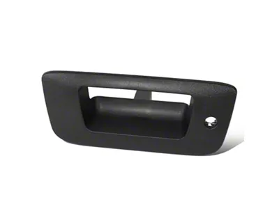 Tailgate Handle Cover with Keyhole; Textured Black (07-13 Silverado 1500)