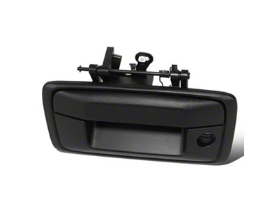 Tailgate Handle without Backup Camera Opening; Textured Black (14-15 Silverado 1500)