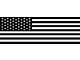 Tailgate Standard Flag Decal; Matte Black (99-24 Silverado 1500)