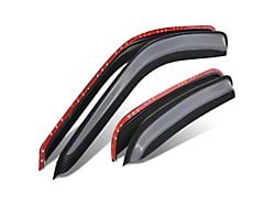 Tape-On Front and Rear Window Visors; Carbon Fiber (04-06 Silverado 1500 Crew Cab)