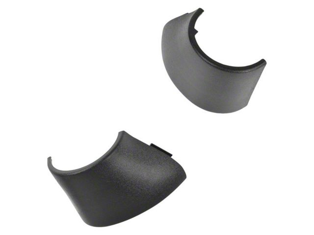 Tow Mirror Hinge Cover; Textured Black (07-13 Silverado 1500)