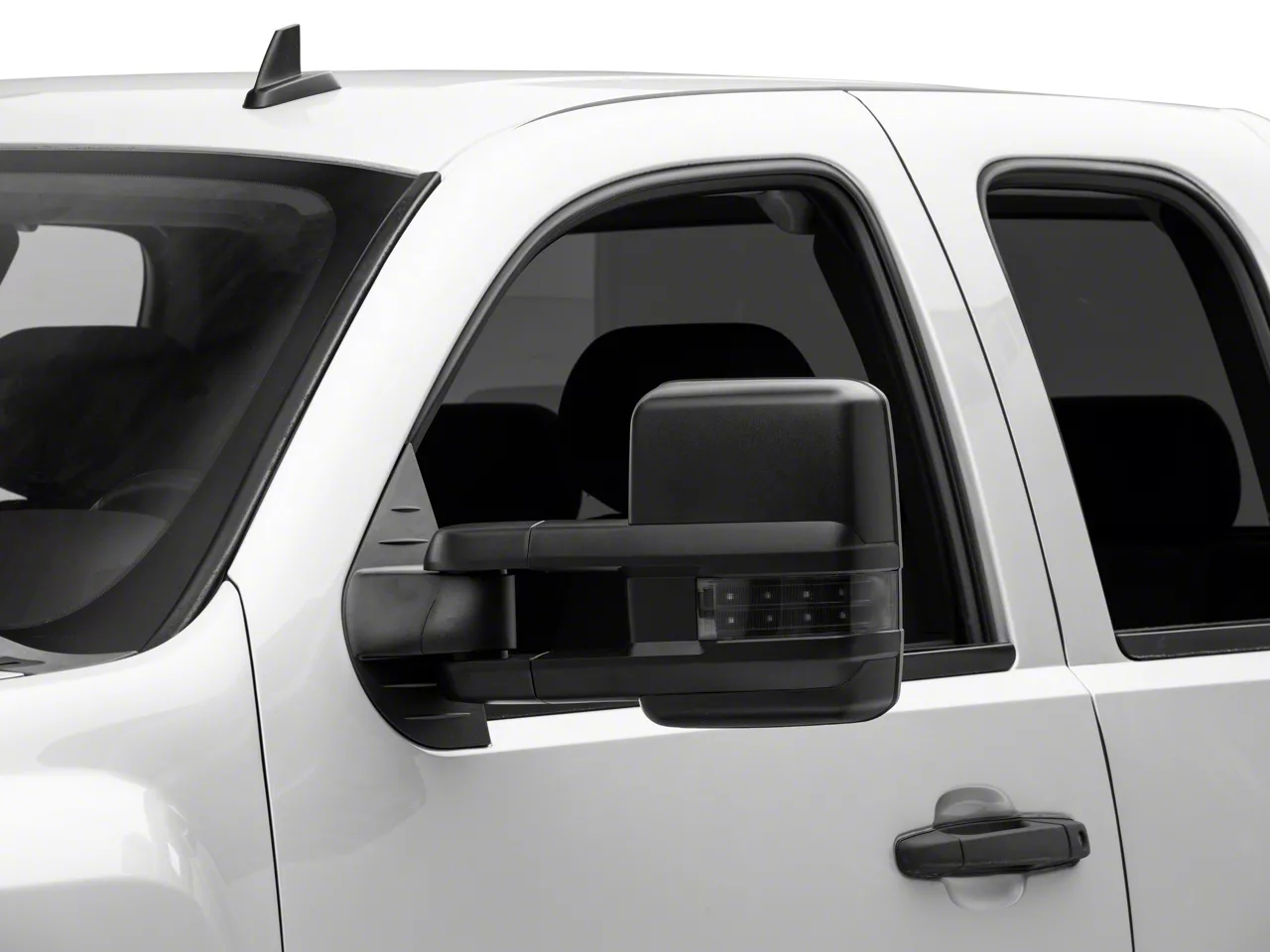 Silverado 1500 Towing Mirror; Facelift Power Heat Extend; Black (0713