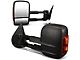 Towing Mirror; Manual; Amber Signal; Black (07-13 Silverado 1500)