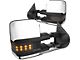 Powered Heated Towing Mirrors with Smoked LED Turn Signals; Chrome (07-13 Silverado 1500)