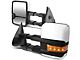 Towing Mirror; Powered; Heated; Amber LED Signal; Chrome; Pair (99-02 Silverado 1500)