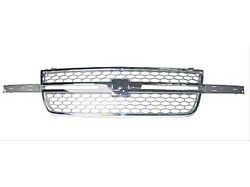 Upper Replacement Grille; Black and Chrome (03-06 Silverado 1500 SS)