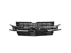 Upper Replacement Grille; Black and Chrome (19-21 Silverado 1500; 2022 Silverado 1500 LTD)